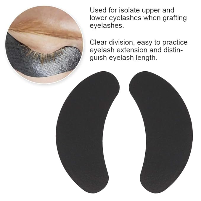 Under Eye Pads, 50 Pairs Eye Gel Pads, Eyelash Extension Pads for Eyelash Extensions Eye Mask Beauty Tool, Black-VivaGrace Women