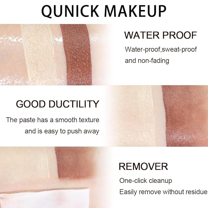 evpct 2Pcs Face Cream Contour Bronzer Sticks Makeup Highlighter Highlight Dark Brown Gold Creme Cheek Contour Sticks contorno en crema Bronzing Foundation Face Contour Stick Kit, 11+12 New Neutral-VivaGrace Women