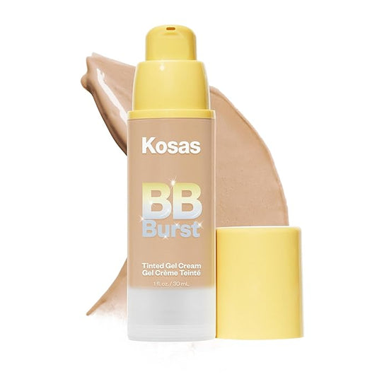Kosas BB Burst Tinted Face Gel Cream - Supports Healthy Collagen, Smoothes Skin, Hydrates & Moisturizes - Lightweight Buildable Coverage - Medium Warm 24, (1 Oz/30 ML)-VivaGrace Women