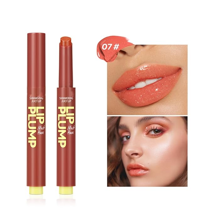 MAEPEOR Hydrating Lip Plumper 12 Colors Moisturizing Shiny Juicy Lip Balm Long Lasting Nourishing Lip Pluming Balm（Color 07)-VivaGrace Women