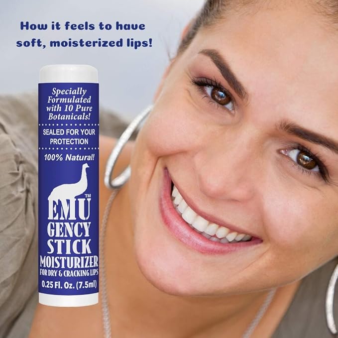 Montana Emu Ranch - EMUgency All Purpose Moisturizing Pocket Stick - 0.25 Ounce - 3 Pack - Helps Relieve Chapped, Cracked, and Split Lips and Skin-VivaGrace Women