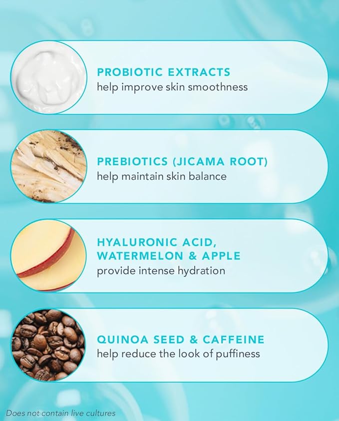 TULA Skin Care Eye Feel Amazing Cooling & Brightening Hydrogel Eye Masks - Fights Puffiness & Soothes Undereyes, Contains Hyaluronic Acid & Niacinamide, Caffeine & Chamomile, 4 packettes, 0.10 oz.-VivaGrace Women