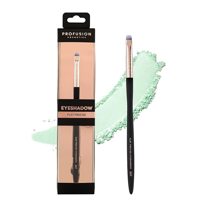 Profusion Cosmetics Flat Precise Eyeshadow Brush - Softens Dramatic Edges & Fine Lines, For Eyeshadow, Eyeliner-VivaGrace Women
