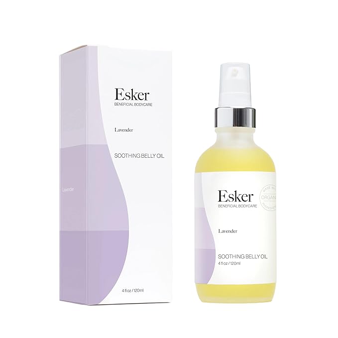 ESKER Natural Soothing Belly Oil | (4.0oz) | Plant-Based Formulated for Pre and Postpartum Skin | Designed to Fade Existing Stretch Marks and Prevent the Formation of New Ones | Cruelty Free-VivaGrace Women