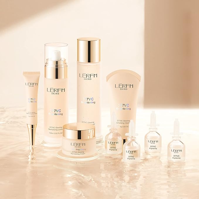 AESTHTANY LERFM Moisturizing Brightening Aloe Face Skin Care Set Hyaluronic Serum Skin Care Set | Radiant, Youthful Skin Alcohol-Free Hypoallergenic Cleanse, Recondition and Puri (377- Nine piece set)-VivaGrace Women