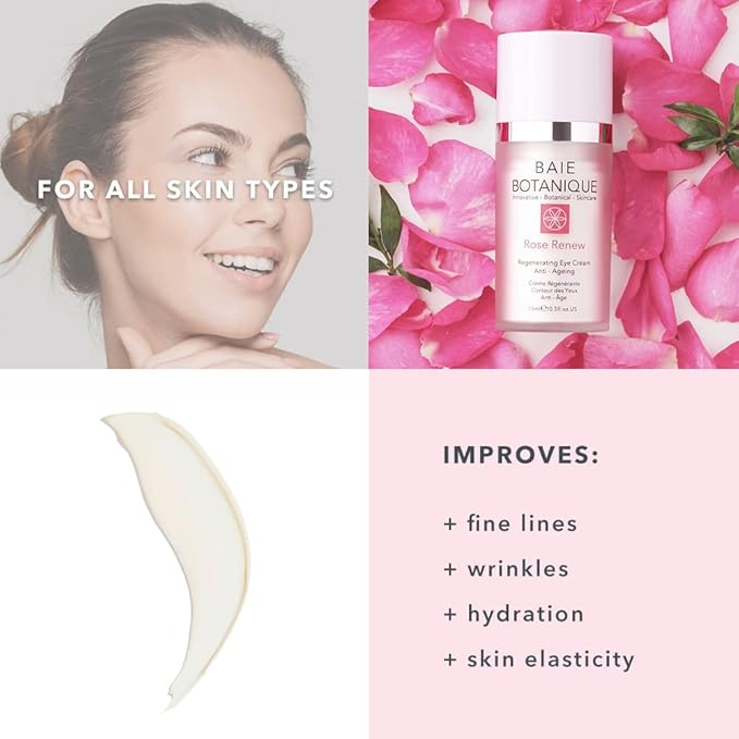 Baie Botanique Anti-Aging Eye Cream 15ml, Edelweiss Stem Cells, Low Molecular Hyaluronic Acid Multi Award Winning - 100% Natural, 70% Organic-VivaGrace Women