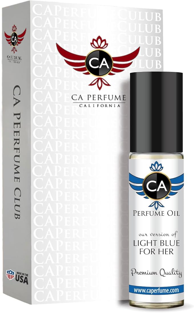 CA Perfume Impression of Light Blue For Women Replica Fragrance Body Oil Dupes Alcohol-Free Roll-On 0.3 Fl Oz/10ml-VivaGrace Women