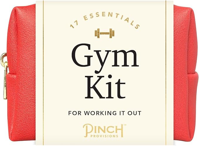 Pinch Provisions Gym Kit, includes 15 Personal Care Essentials for Wellness & Beauty, Perfect for Gifts, Gym Bags, Duffle Bags & Lockers (Poppy Red)-VivaGrace Women