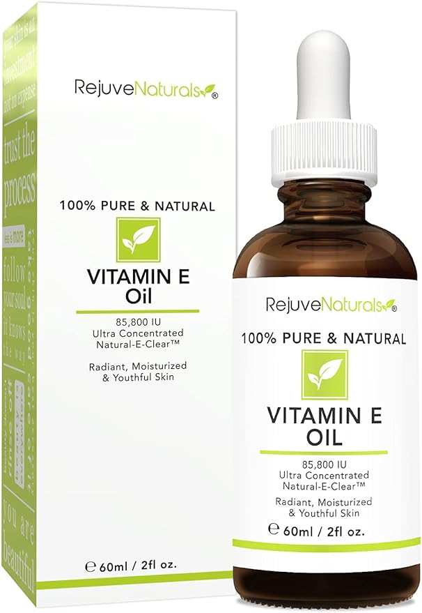 Vitamin E Oil - 100% Pure & Natural, 85,800 IU. Repair Dry, Damaged Skin from Surgery & Acne, Age Spots & Wrinkles. Boost Collagen for Moisturized, Youthful-looking Skin. d-alpha tocopherol, 2 Fl Oz-VivaGrace Women