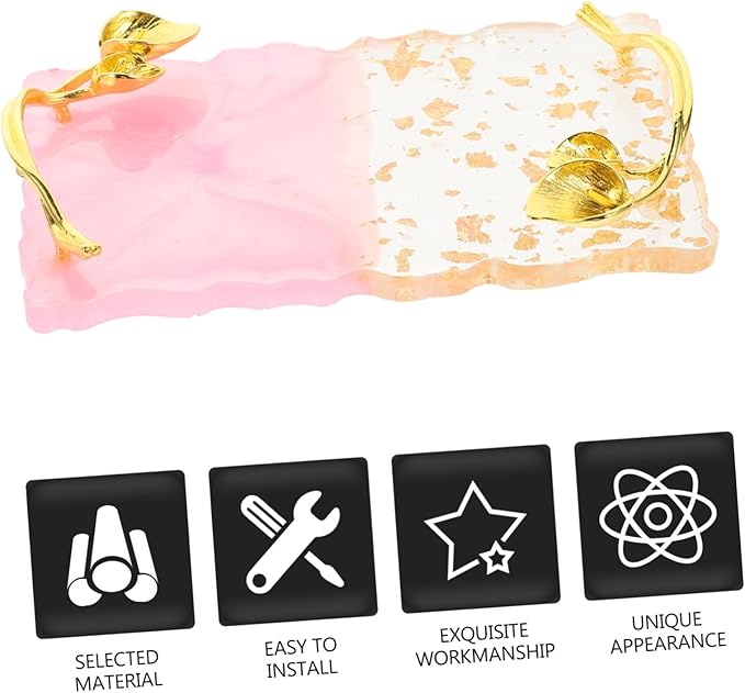 FOMIYES 5pcs Nail Palette Polish Plate Nail Design Nail Dish Makeup Mixing Pallet Nails Stickers Nail Polish Tray Nail Display Tray Vintage Frame Nail Stand Copper Plating Make up Bracket-VivaGrace Women