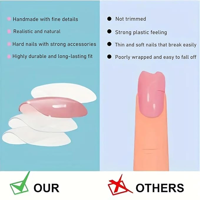 24Pcs Short Square Fake Nails Purple Flower Press on Nails Glitter Designs Valentine Nails Glue on Purple French Tip False Nails Full Cover Gradient Stick on Nails for Women Manicure Kit