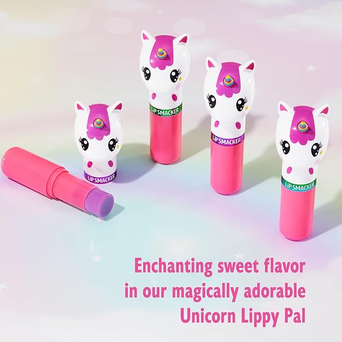 Lip Smacker Lippy Pals Unicorn, Flavored Moisturizing & Smoothing Soft Shine Lip Balm, Hydrating & Protecting Fun Tasty Flavors, Cruelty-Free & Vegan - Unicorn Magic-VivaGrace Women