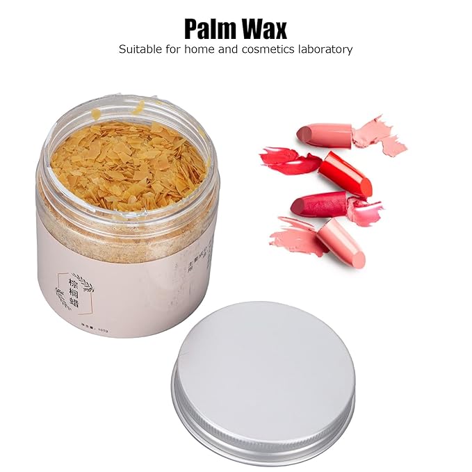 100g Palm Wax Pellets, Carnauba Wax for Lip Balm, Cosmetics DIY Carnauba Wax Material Accessory Lip Balm Making Supplies for Lipstick Lip Balm Making Increase the Melting Point of Lipstick-VivaGrace Women