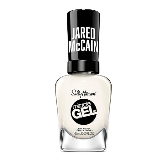 Sally Hansen Miracle Gel™ x Jared McCain, Net Neutral, Long Lasting, Gel-Like Formula, No UV Lamp Needed, White Nail Polish
