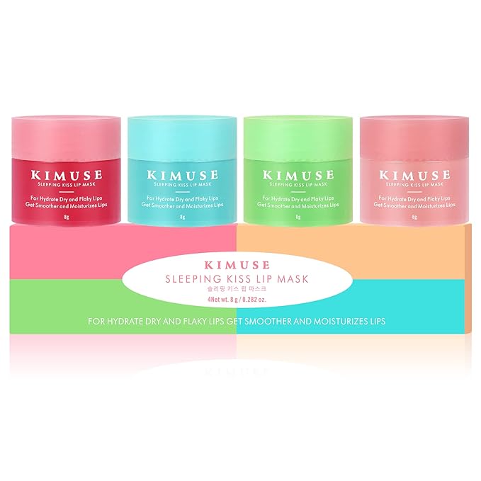 KIMUSE Lip Sleeping Mask Set - Overnight Treatment Lip Care Products | Moisturize & Nourish, Cracked Dry Lips, Intense Hydration with Shea Butter (SET)-VivaGrace Women