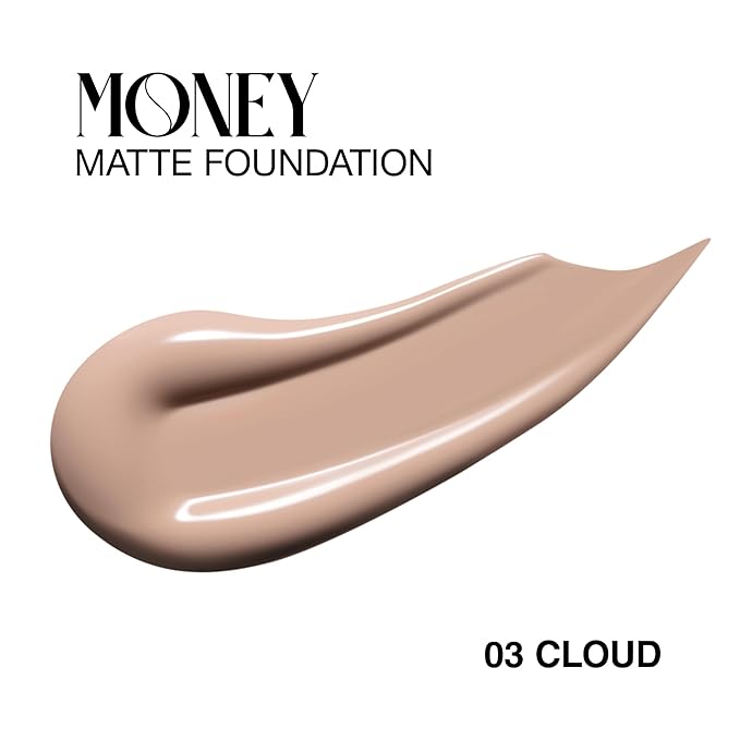 Matte Foundation Money - Long-Lasting Makeup Foundation with Flawless & Buildable Coverage - Liquid Foundation for All Skin Types (Cloud)-VivaGrace Women