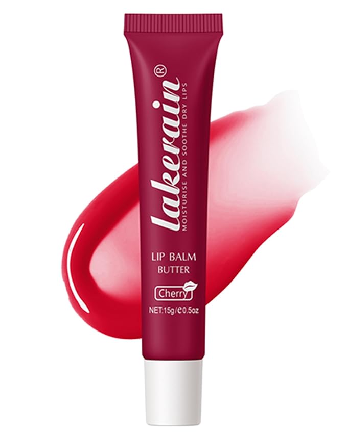 Lip Butter Balm Chrrey, Hydrating Tinted Butter Lip Gloss,Clear Lip Mask Lip Care Moisturizer, Smooth Lip Treatment Balm,Non-Sticky Jelly Glow Reviver Fat Lip Oil, Women’s Day Makeup Gift for Women-05-VivaGrace Women
