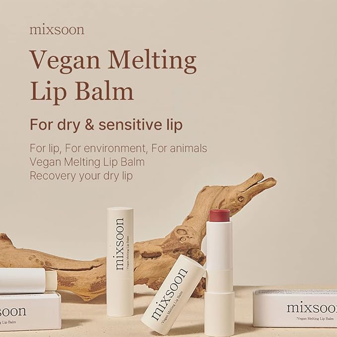 mixsoon Vegan Melting Lip Balm (Dry rose) 0.14 oz / 4.1g-VivaGrace Women