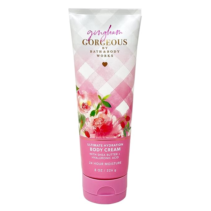 Bath & Body Works Gingham Gorgeous 3 Piece Set - Body Cream - Body Scrub - Cleansing Bar - Full Size-VivaGrace Women