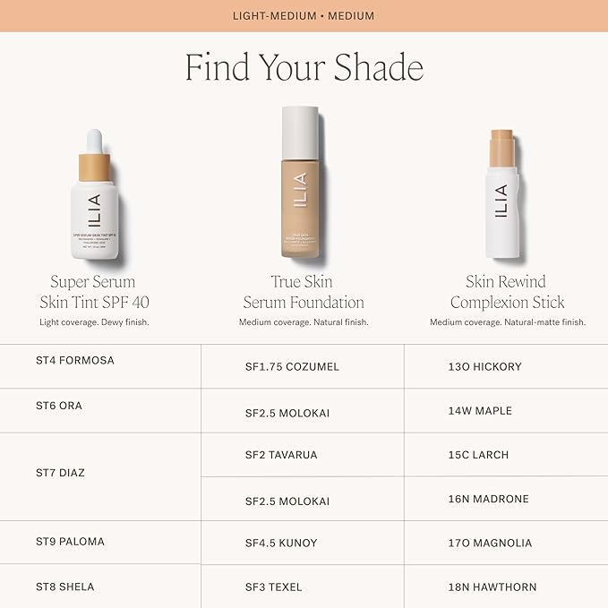 ILIA - Skin Rewind Complexion Stick - Foundation + Concealer + Skincare | Non-Toxic, Vegan, Cruelty-Free, Clean Makeup (13O - Hickory, 0.35 oz | 10 g)-VivaGrace Women