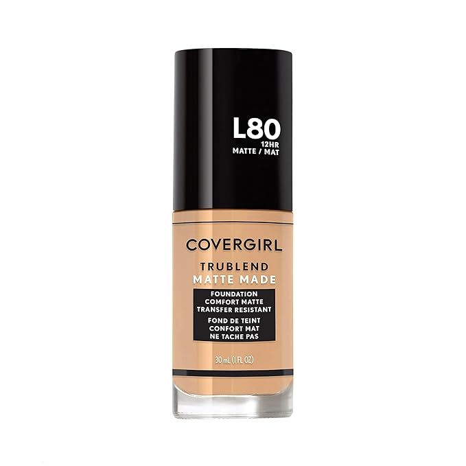 COVERGIRL TruBlend Matte Made Liquid Foundation, True Ivory, 1 Fl Oz (Pack of 1)-VivaGrace Women