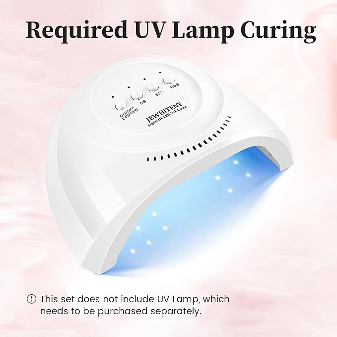 JEWHITENY Poly Extension Gel Nail Set Clear Pink Poly Nail Gel With Slip Solution Base Coat Top Coat French Manicure Need U V Lamp Curing for Finger Art and Home DIY-VivaGrace Women