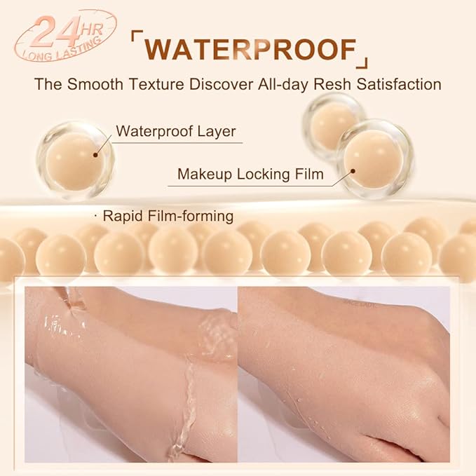 Ultra Matte Liquid Foundation Makeup, Full Coverage Shine Free Foundation Cream for Oily Skin, Waterproof Natural Face Foundation Make-Up Lasts Up to 24HR, 0.7Oz (#04)-VivaGrace Women