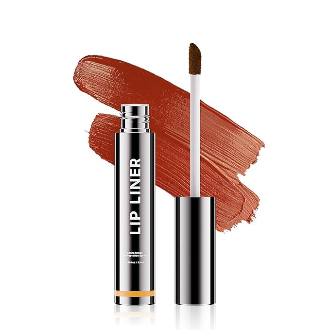 Lip Stain Peel Off - Lip Liner Long-wear & Waterproof Moisturizing Lip Stain with Matte Finish, Transfer-Proof, Non-Stick Cup Lip Tint Stay On All Day (Nude)-VivaGrace Women