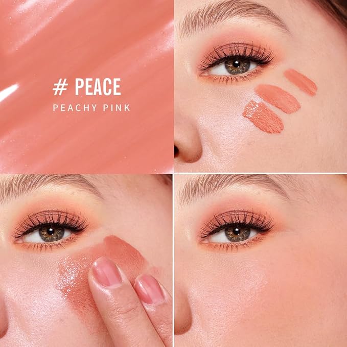 KIMUSE Soft Cream Blush Makeup, Liquid Blush for Cheeks, Weightless, Long-Wearing, Smudge Proof, Natural-Looking, Dewy Finish-VivaGrace Women