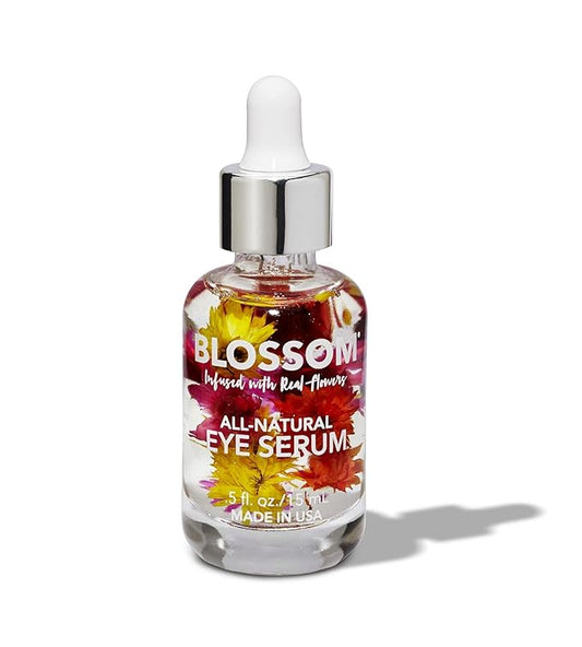 Blossom All Natural Organic Cruelty Free Moisturizing Eye Serum with Essential Oils, Infused with Real Flowers, Made in USA, 0.5 fl. oz., Summer Breeze-VivaGrace Women