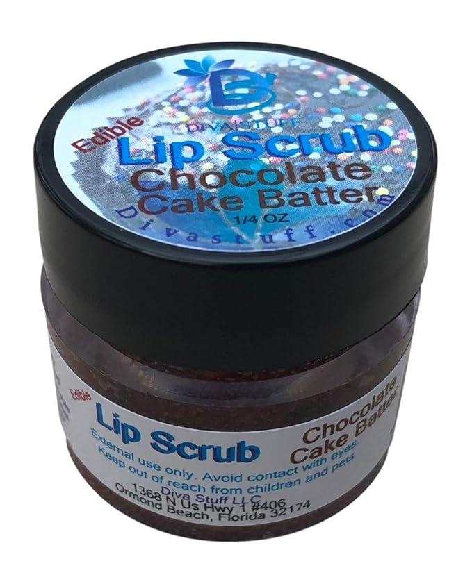 Diva Stuff Ultra Hydrating Lip Scrub for Soft Lips, Gentle Exfoliation, Moisturizer & Conditioner, Chocolate Cake Batter – ¼ oz (Made in the USA)-VivaGrace Women