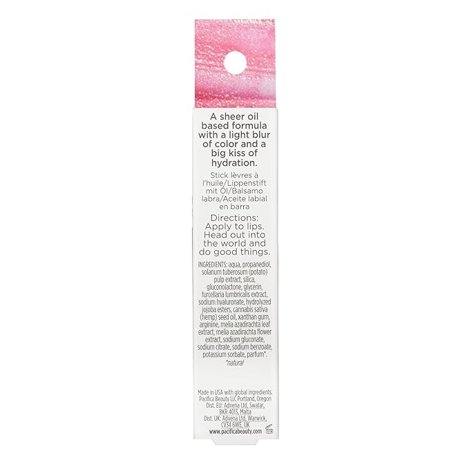 Pacifica Glow Stick Lip Oil - Crimson Crush Women 0.14 oz-VivaGrace Women