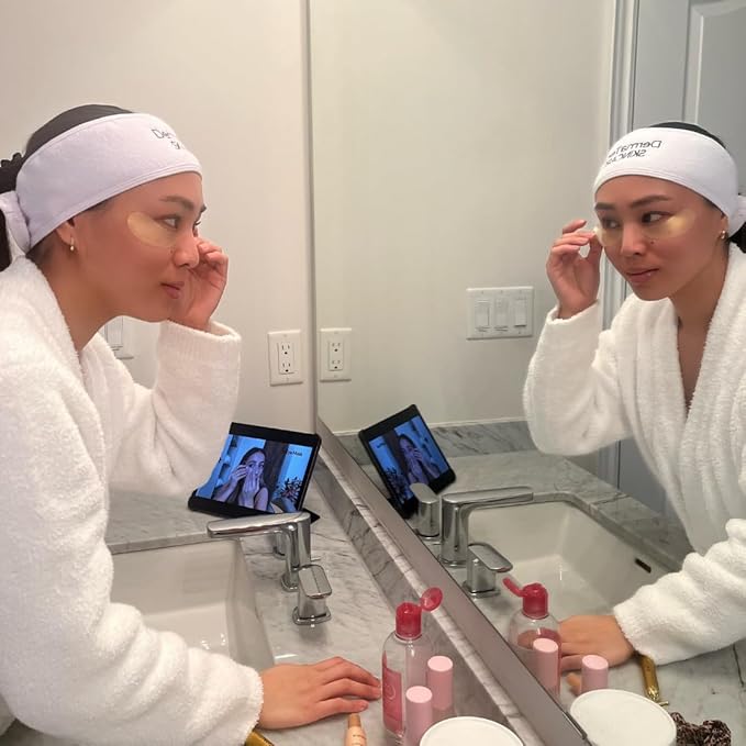 Reusable Under Eye Patches Eco-Friendly Wrinkle Patches with Tin Case | 100% Silicone Reusable Facial Patches | For Puffy Eyes, Dark Circles, Reducing Wrinkles-VivaGrace Women