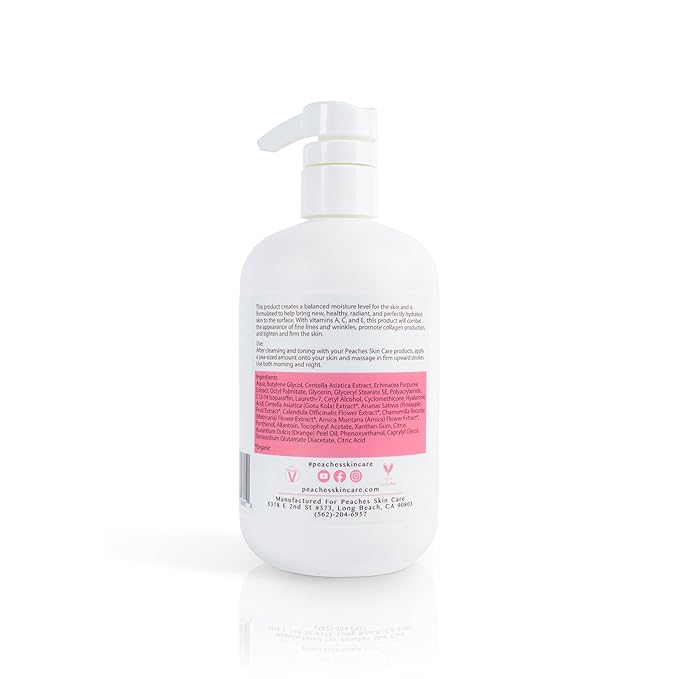 Hydrating Vegan Moisturizer with Vitamin E, Gotu Kola, and Pineapple – Age-Defying Face Cream for All Skin Types – Classic Moisturizer (16 oz)-VivaGrace Women