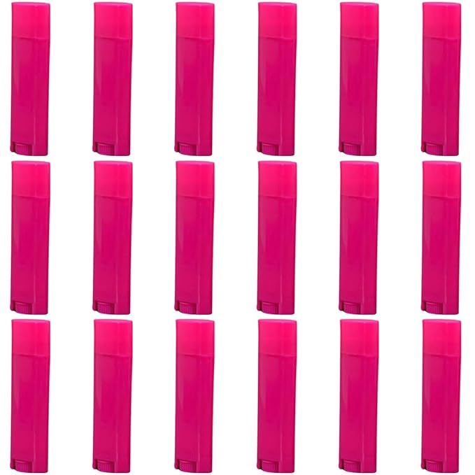 5ml 100Pcs Empty Oval Deodorant Lip balm Tubes Containers Twist-up Refillable Containers for Lipstick,Chapstick,Homemade Lip balm,DIY Deodorants(Hot Pink)-VivaGrace Women