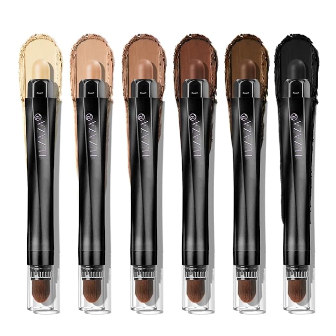Brown Eyeshadow Stick Makeup 6PCS Set, Neutral Eyeshadow Palette Matte Cream Eye Shadow Eyeliner Brightener Pencil Crayon - BROWN CASHMERE-VivaGrace Women