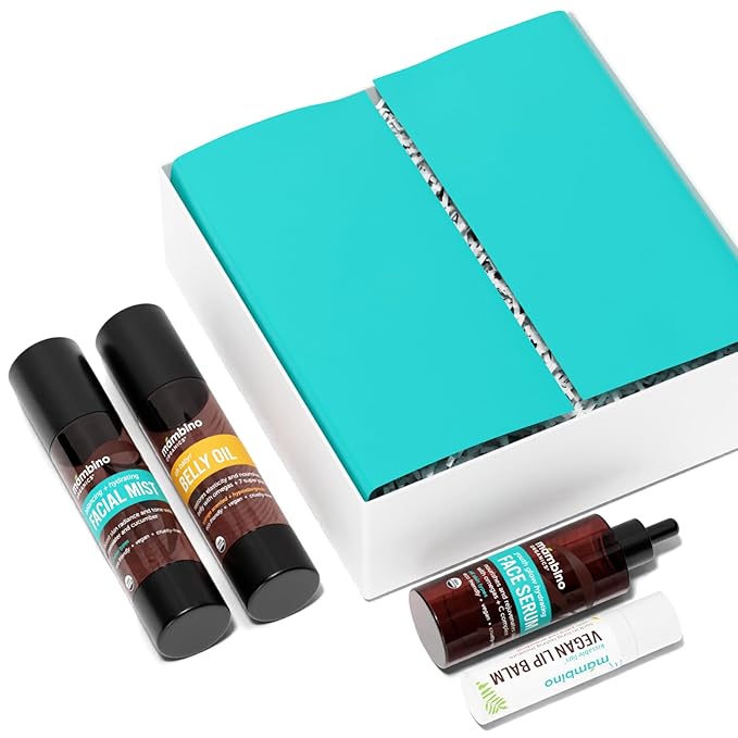 First Trimester Set – All Natural Skincare Pregnancy Gift Box – Anti-stretch mark Belly Oil, Rose Facial Mist, Youth Glow Face Serum, Lip Balm - Mambino Organics-VivaGrace Women