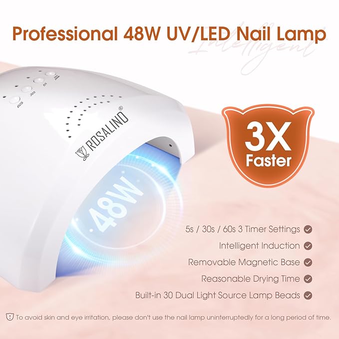 ROSALIND Poly Nail Gel Kit -14 Colors + 75 Nail Art Accessories Kit Nude Pink Series Poly Gel with Big Uv Light 48W and Electric Nail Drill Poly Nail Gel Starter Kit with Everything Gift-VivaGrace Women