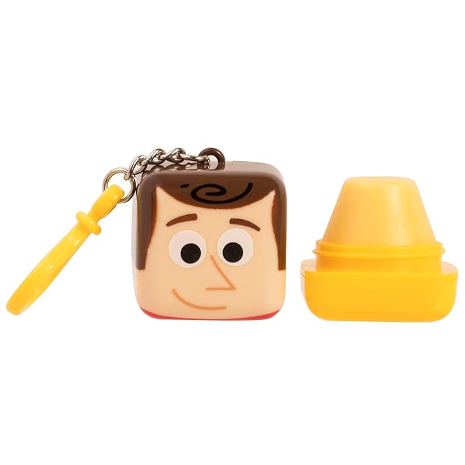 Lip Smacker Pixar Cube Balm, Woody, 1 Lip Balm in a Collectable Key Chain-VivaGrace Women