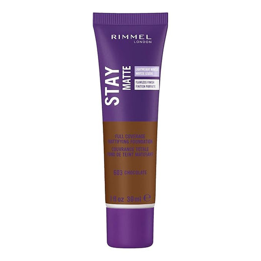 Rimmel London Stay Matte Liquid Mousse - 305 Buff - Foundation, Lightweight, Shine Control, Oil-Free, 1oz-VivaGrace Women