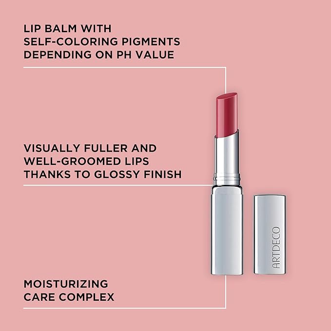ARTDECO Color Booster Lip Balm in rose - nourishing lip balm with color-adapting pigments - lip plumper with spearmint flavor - prevents dryness & chapping - lip care with kernel oil - 0.1 Oz-VivaGrace Women