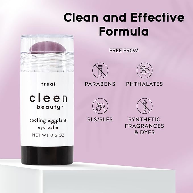 Cleen Beauty Cooling Eggplant Eye Balm | Under Eye Stick | Dark Circles Under Eye Treatment for Women | Puffy Eyes Treatment - Paraben Free | 0.5 Oz-VivaGrace Women