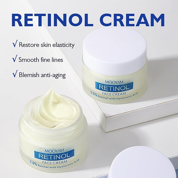 Retinol Cream, Retinol Moisturizer for Face and Neck, Wrinkle Cream for Face, Retinol Complex,Wrinkle Cream Anti Aging Retinol Facial Cream with Hyaluronic Acid, Collagen cream,Anti aging cream.-VivaGrace Women