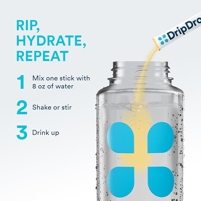 DripDrop Sugar Free Hydration Packets - Zero Citrus Variety Pack - Single Serve Electrolytes Powder Drink Mix - Cherry Limeade, Citrus, Orange, Strawberry Lemonade - Non-GMO, Gluten Free - 32 Sticks-VivaGrace Women