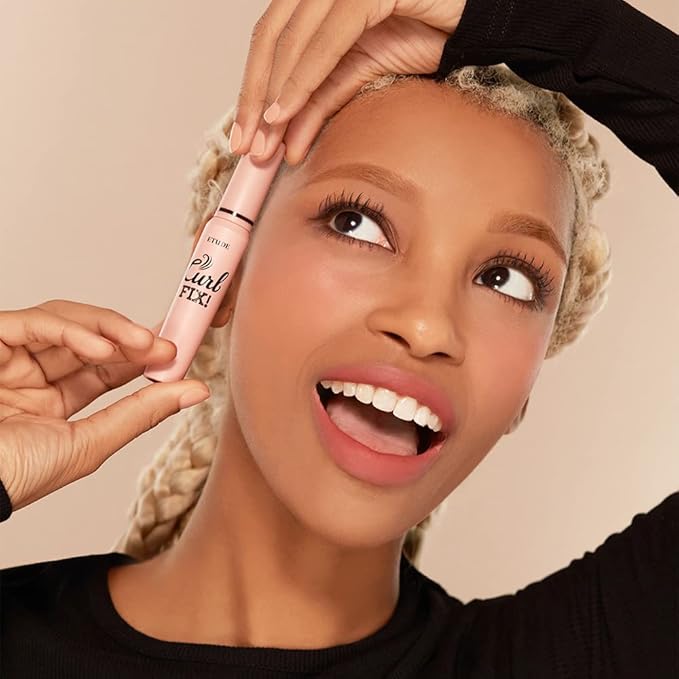 ETUDE Curl Fix Mascara #1 Black (7.5g) | A curl fix mascara that keeps fine eyelashes powerfully curled up for 24 hours by ETUDE's own Curl 24H Technology, Korean Makeup, Kbeauty, Perfect for Gift