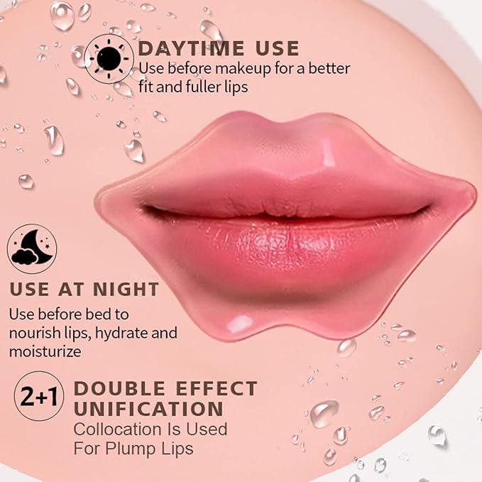 MEICOLY 30 Pads Lip and Eye Mask Sheet Moisturizing Gold Under Eye Mask Gel Crystal Collagen Anti-Aging Eye Patches Dark Circle Remover with Box,B-VivaGrace Women