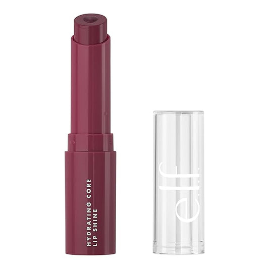 e.l.f. Hydrating Core Lip Shine, Conditioning & Nourishing Lip Balm, Sheer Color Tinted Lip Moisturizer, Delightful, 0.09 Oz-VivaGrace Women