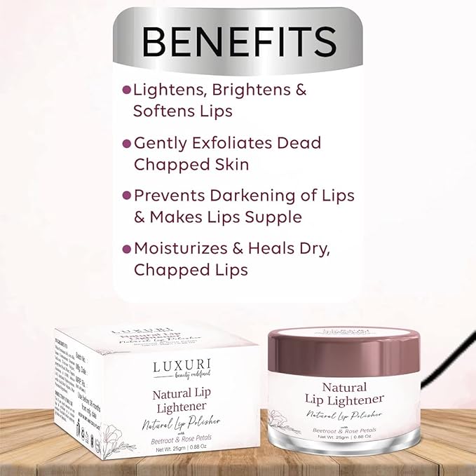 Lip Scrub Balm | Dark Lip Lightener for Women and Men | Dry Lips | Smoker | Chapped Lips | Lipstick Stain Remover | Lip Care, 25 gm-VivaGrace Women