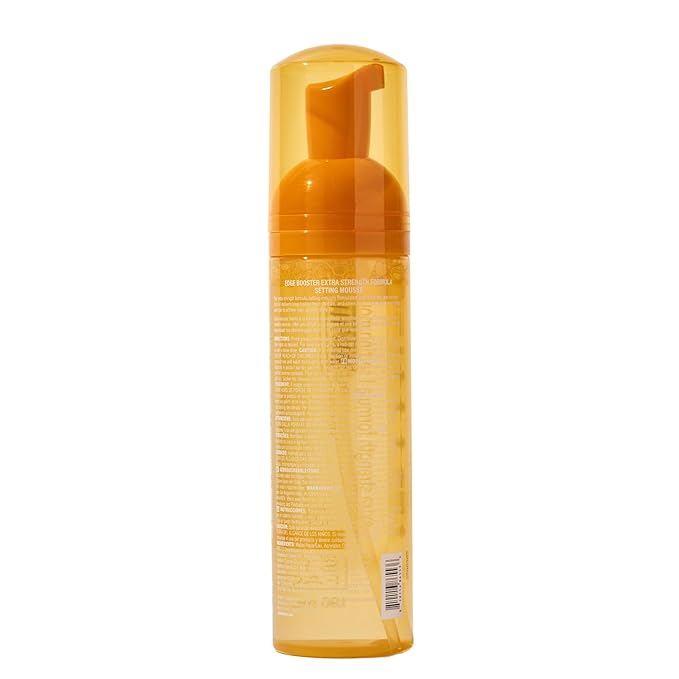 Style Factor EDGE BOOSTER Extra Strength Setting Mousse – Frizz Control, Extra Volume, and Conditioning – 6.4oz Citrine Mousse for Curly Hair-VivaGrace Women