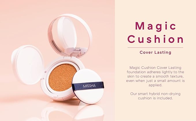 MISSHA Magic Cushion Foundation No.23 Natural Beige for Light with Neutral Skin Tone Flawless Coverage,Dewy Finish,Easy Application for All Skin Types-VivaGrace Women